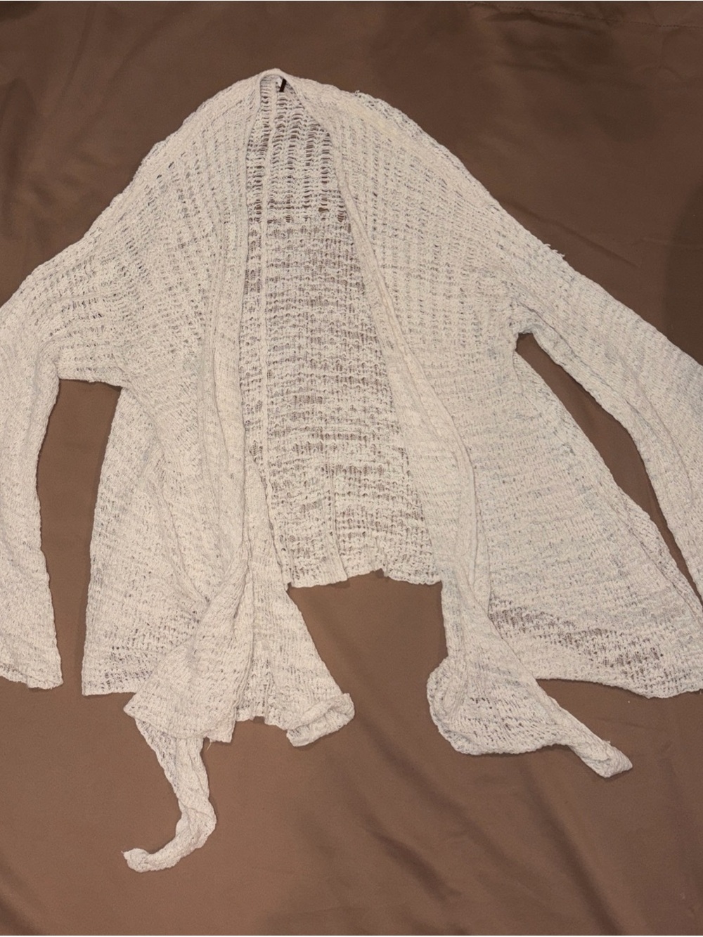 Free People Cardigan Sweater Boho Beachy Long Oversized Bell Sleeve Whimsi